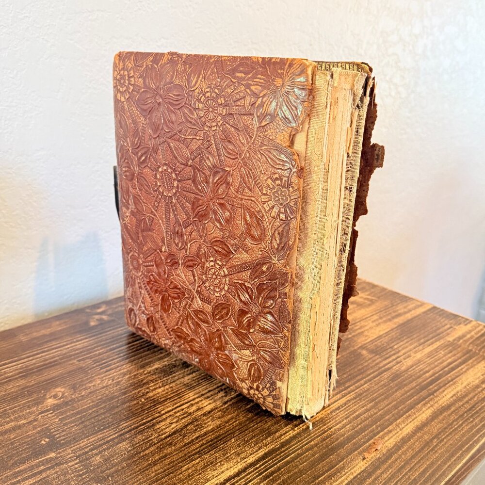 142-Year-Old Victorian Leather Photo Album with 15 Photos - Picture 10 of 17